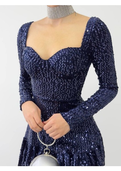 Ipeksi Sezi Pul Payet Elbise indirimleri