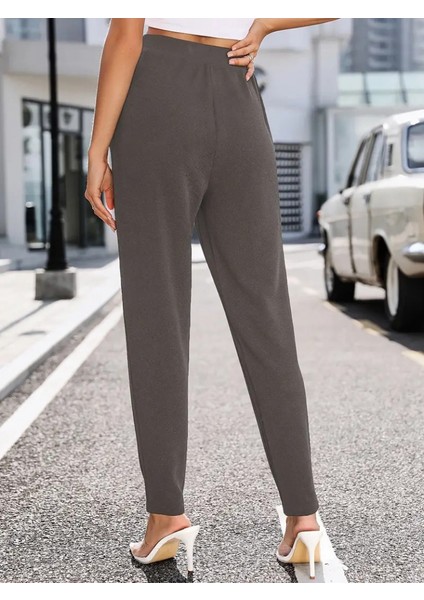 Ipeksi Kadın Yüksek Bel Cepli Rahat Kesim Ithal Krep Pantolon modelleri