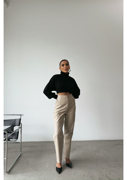 Ipeksi Deri Pantolon Diz Parçalı - Taş fiyatları