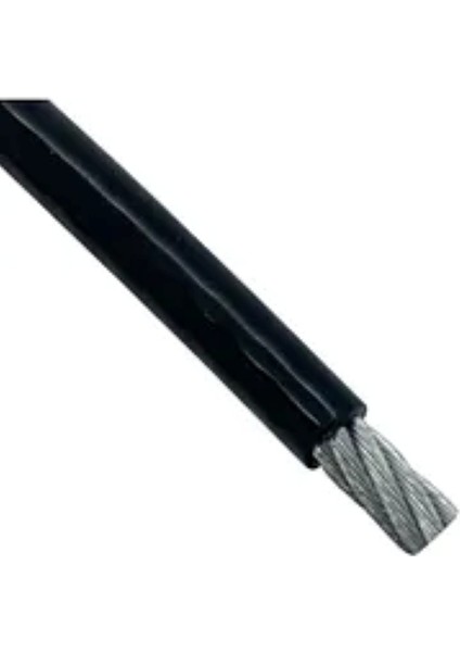 6mm Krom Siyah Pvc Izoleli Halat