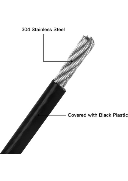 6mm Krom Siyah Pvc Izoleli Halat fiyatları