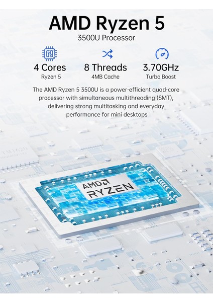G10 Amd Ryzen 5 3500U Işlemci, 16GB Ddr4 Ram, Hdmı/dp, Wifi+Bt Win 11 Pro Mini Pc indirimleri