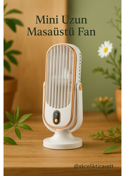 Mini Uzun Masaüstü Fan – Sessiz ve Kompakt, Yüksek Hava Akışı ile Verimli Soğutma