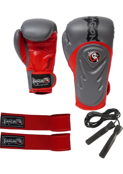 Tepito Boks Eldiveni Elastik Boks Bandajı ve Atlama Ipi Kick Boks Set
