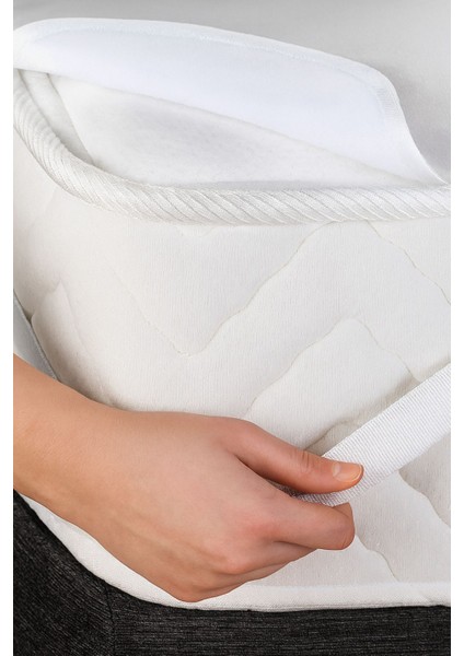Yatak Alezi Pamuklu Kapitone Köşe Lastikli Sıvı Geçirmez Yatak Koruyucu Beyaz fiyatları