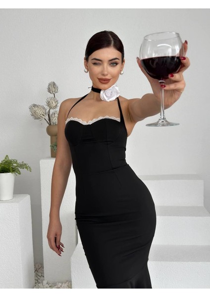 Ipeksi Monea Boyundan Bağlamalı Elbise