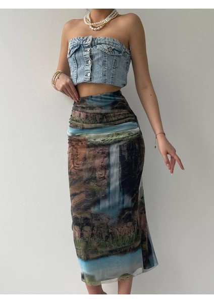 Ipeksi Lara Transparan Midi Etek fiyatları