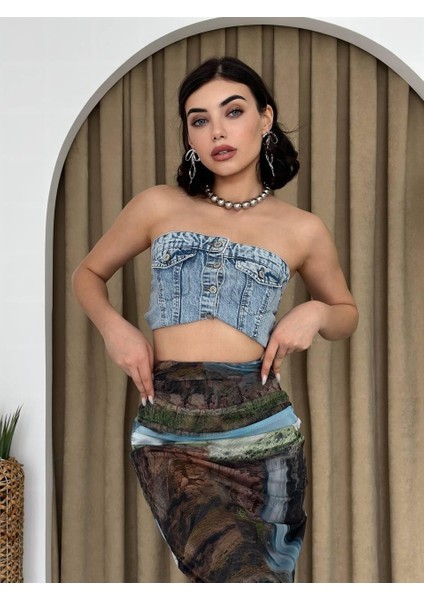 Ipeksi Lara Transparan Midi Etek modelleri