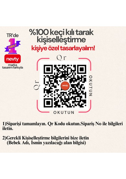 Kişiye Özel Ahşap Saplı Keçi Kılı Bebek Bakım Tarağı ve Doğal Hasır Kese indirimleri