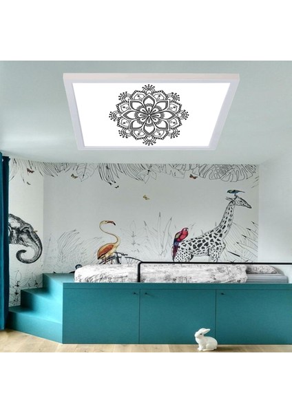 Gri Desenli 60X60 Çocuk Odası Avize Modelleri, 54WAT Led, Tavana Model Avize,çocuklar Için Gri Desenli Avize modelleri