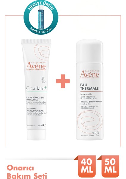 Onarıcı ve Yatıştırıcı Bakım Avene Cicalfate+ Krem ve Termal Su 50ML Seti