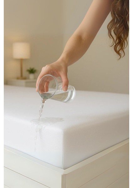 Yatak Alezi Micro Kumaş Fitted Full Kenar Sıvı Geçirmez Yatak Koruyucu Beyaz modelleri