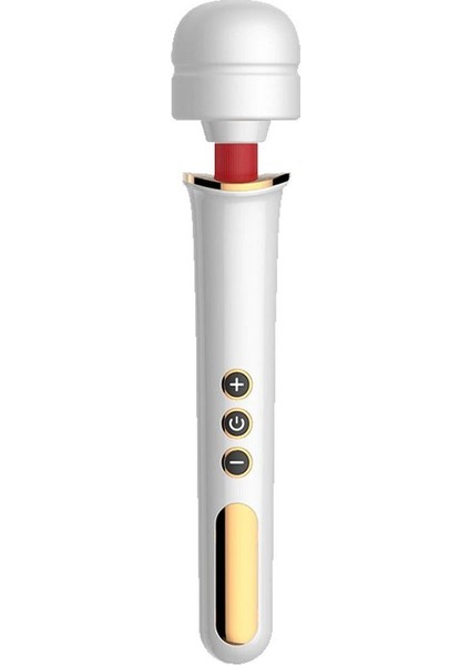 Ultra Sessiz Body Wand Masaj Cihazı - 10 Titreşim, 5 Hız, Esnek Başlık
