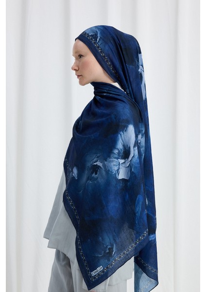 Sera Desen Kraş Şal - Lacivert fiyatları
