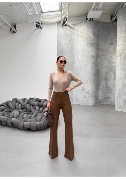 Ipeksi 230 gr Poly Viscose Full Lycra Ispanyol Paça Pantolon modelleri