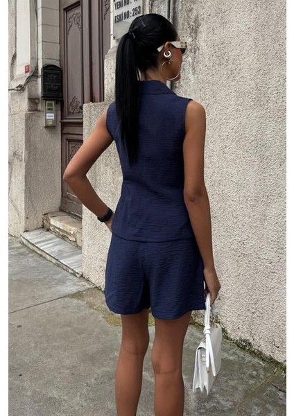 Ipeksi Yelek Şort Viscon Takım 10156-17