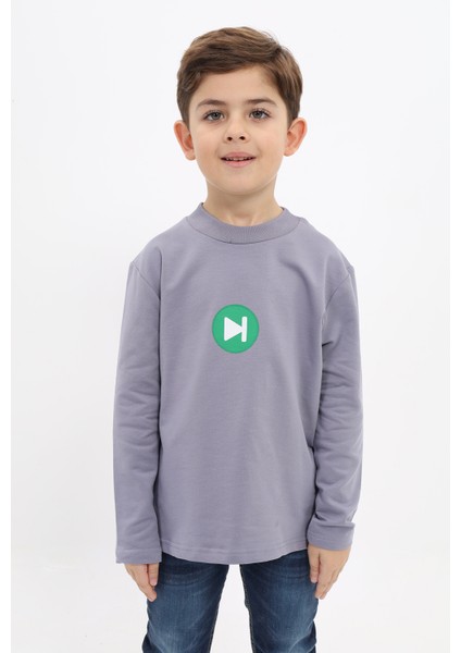 Erkek Çocuk Baskılı Sweatshirt