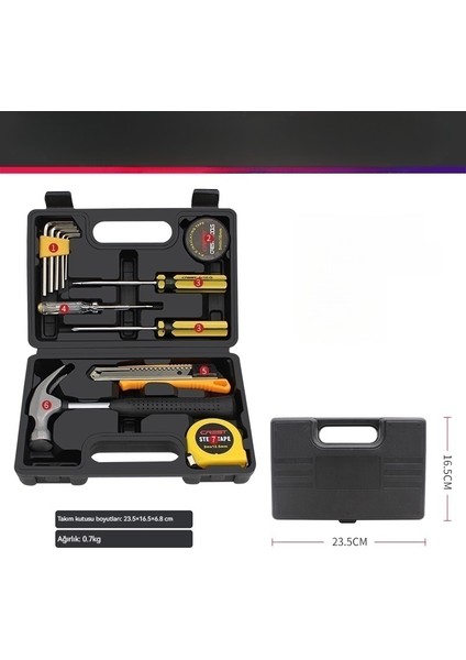 Ruide 12 Parça Taşınabilir Ev Onarım Alet Kutusu Seti Ev Acil Donanım Alet Seti (Yurt Dışından)