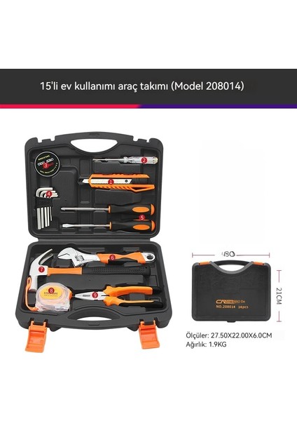 Ruide 15 Adet Ev Donanım Alet Seti｜ Yerden Tasarruf Sağlayan Taşınabilir Tasarım｜ Ev Bakımı Için Gerekli (Yurt Dışından)