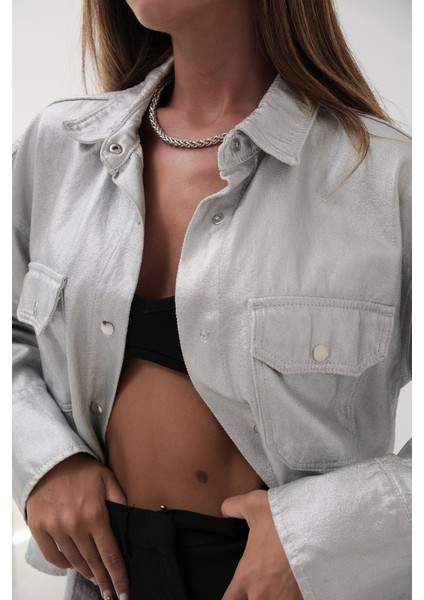 Ipeksi Metalik Denim Ceket fırsatları