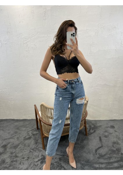 Ipeksi 5778 Denim Carrot Fıt-Mavi