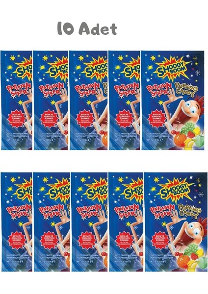 Boom Tutti Frutti Aromalı Patlayan Şeker 7 Gr. 10 Adet