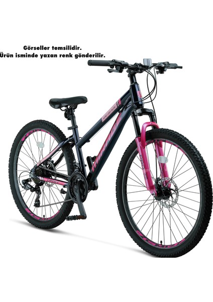 Ümit Mirage Lady 2d Kadın Dağ Bisikleti Disk Fren 21 Vites 26 Jant Antrasit-Turkuaz