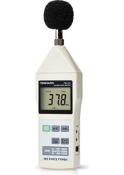 TM-101 Profesyonel Ses Desibel Ölçer | Kalibrasyon Yapılabilir