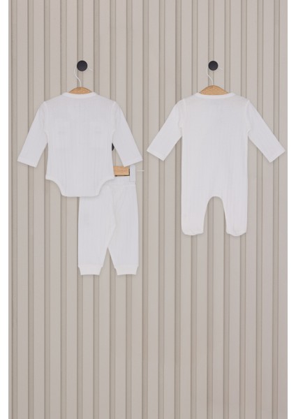 Erkek Bebek Krem Pijama Takım 50318278-VR071 fırsatları