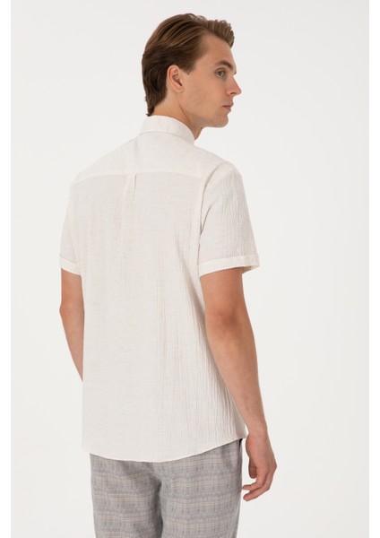 Erkek Krem Gömlek Kısa Kollu 50306328-VR071 indirimleri