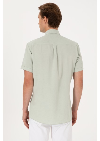 Erkek Su Yeşili Gömlek Kısa Kollu 50306328-VR048 indirimleri