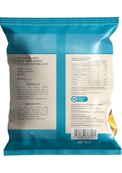 Protein Chips 50 gr Tuz Sirke 4 Adet fiyatları