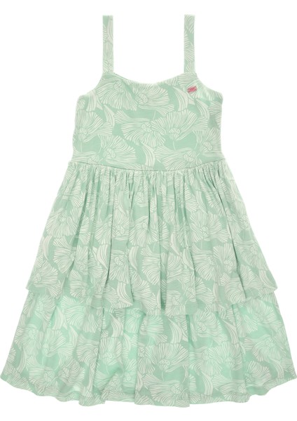 Kız Çocuk Su Yeşili Elbise (Örme) 50306276-VR048