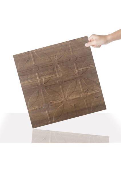 3 Boyutlu Duvar Paneli Kabartmalı Geometrik Yuvarlak Desen Pvc 41X41 Cm/ 6 Adet /1 M² Antik