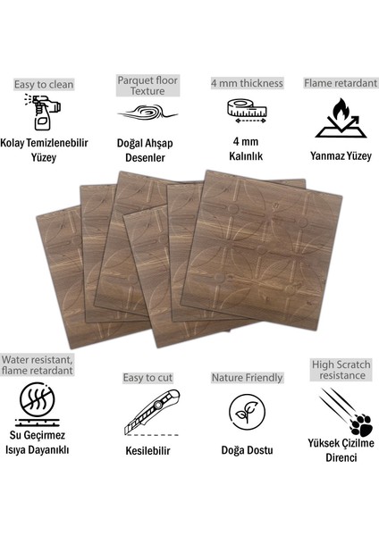 3 Boyutlu Duvar Paneli Kabartmalı Geometrik Yuvarlak Desen Pvc 41X41 Cm/ 6 Adet /1 M² Antik fiyatları