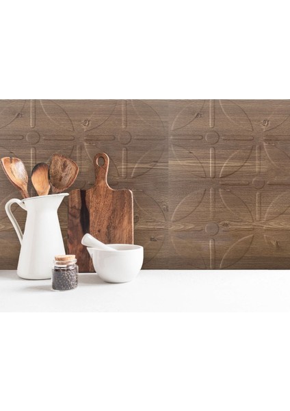 3 Boyutlu Duvar Paneli Kabartmalı Geometrik Yuvarlak Desen Pvc 41X41 Cm/ 6 Adet /1 M² Antik fırsatları