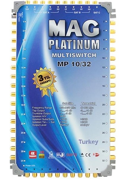 Platinum 10-32 Kaskatlı Uydu Santrali