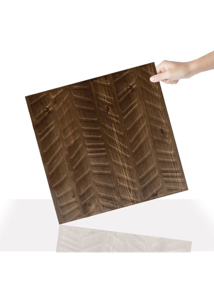 3 Boyutlu Duvar Paneli Kabartmalı Kılçık Desen Pvc 41X41 Cm/ 6 Adet /1 M² Antik