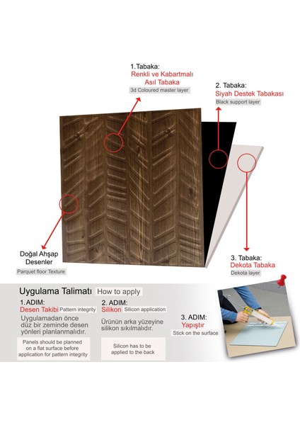 3 Boyutlu Duvar Paneli Kabartmalı Kılçık Desen Pvc 41X41 Cm/ 6 Adet /1 M² Antik modelleri
