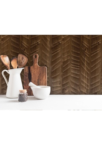 3 Boyutlu Duvar Paneli Kabartmalı Kılçık Desen Pvc 41X41 Cm/ 6 Adet /1 M² Antik