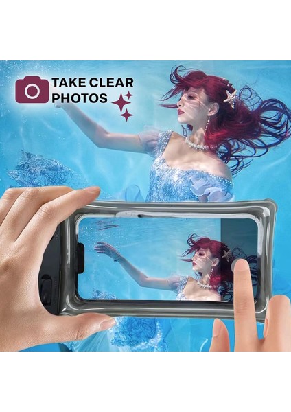 Tüm Cihazlar ile Uyumlu Su Geçirmez Telefon Kılıfı Deniz Havuz Su Altı Çekim Waterproof Ip Askılı Şeffaf Kılıf Apple Samsung Xiaomi Huawei Honor fiyatları