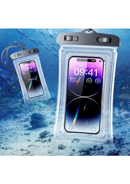 Tüm Cihazlar ile Uyumlu Su Geçirmez Telefon Kılıfı Deniz Havuz Su Altı Çekim Waterproof Ip Askılı Şeffaf Kılıf Apple Samsung Xiaomi Huawei Honor