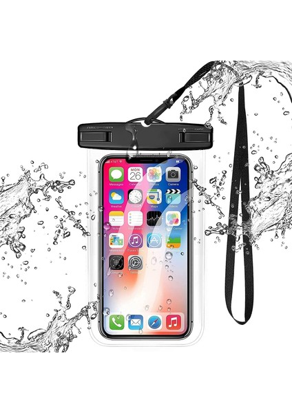 Tüm Cihazlar ile Uyumlu Su Geçirmez Telefon Kılıfı Deniz Havuz Su Altı Çekim Waterproof Ip Askılı Şeffaf Kılıf Apple Samsung Xiaomi Huawei Honor