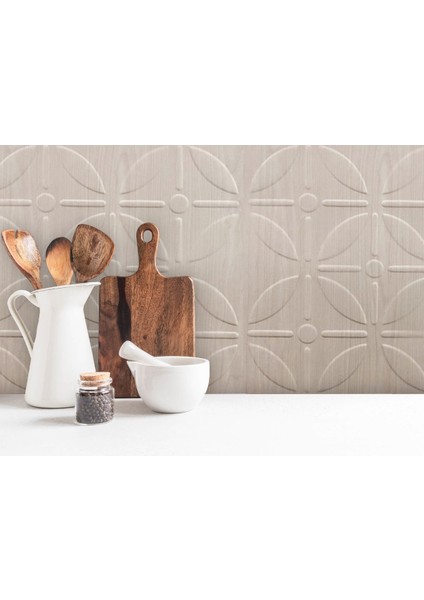 3 Boyutlu Duvar Paneli Kabartmalı Geometrik Yuvarlak Desen Pvc 41X41 Cm/ 6 Adet /1 M² Beyaz Huş fırsatları