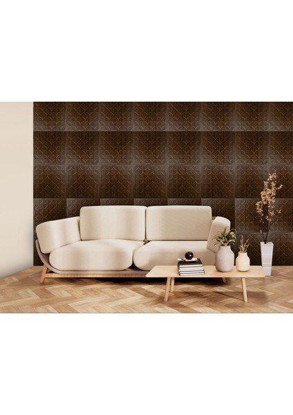 3 Boyutlu Duvar Paneli Kabartmalı Retro Desen Pvc 41X41 Cm/ 6 Adet /1 M² Teak indirimleri