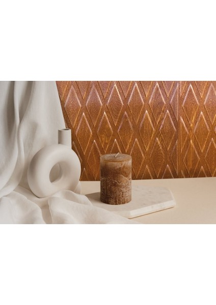 3 Boyutlu Duvar Paneli Kabartmalı Baklava Desen Pvc 41X41 Cm/ 6 Adet /1 M² Altın Meşe indirimleri