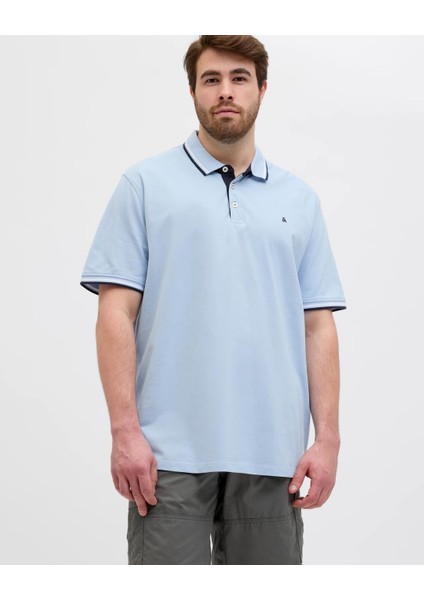 Jack&jones 12143859 Jjepaulos Polo Yaka Noos Battal Buyuk Beden Kısa Kol Tshırt