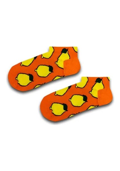 Turuncu Limon Desenli Renkli Patik