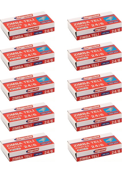 Zımba Teli 1000 Adet 24/6 - 26/6, 10 Adet, Zımba ile Uyumlu fiyatları