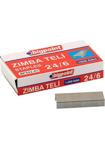 Zımba Teli 1000 Adet 24/6 - 26/6, 10 Adet, Zımba ile Uyumlu modelleri